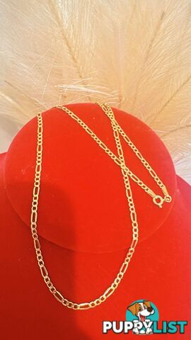 18k Figaro Authentic Gold Chain Au750