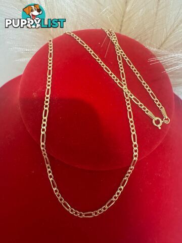 18k Figaro Authentic Gold Chain Au750