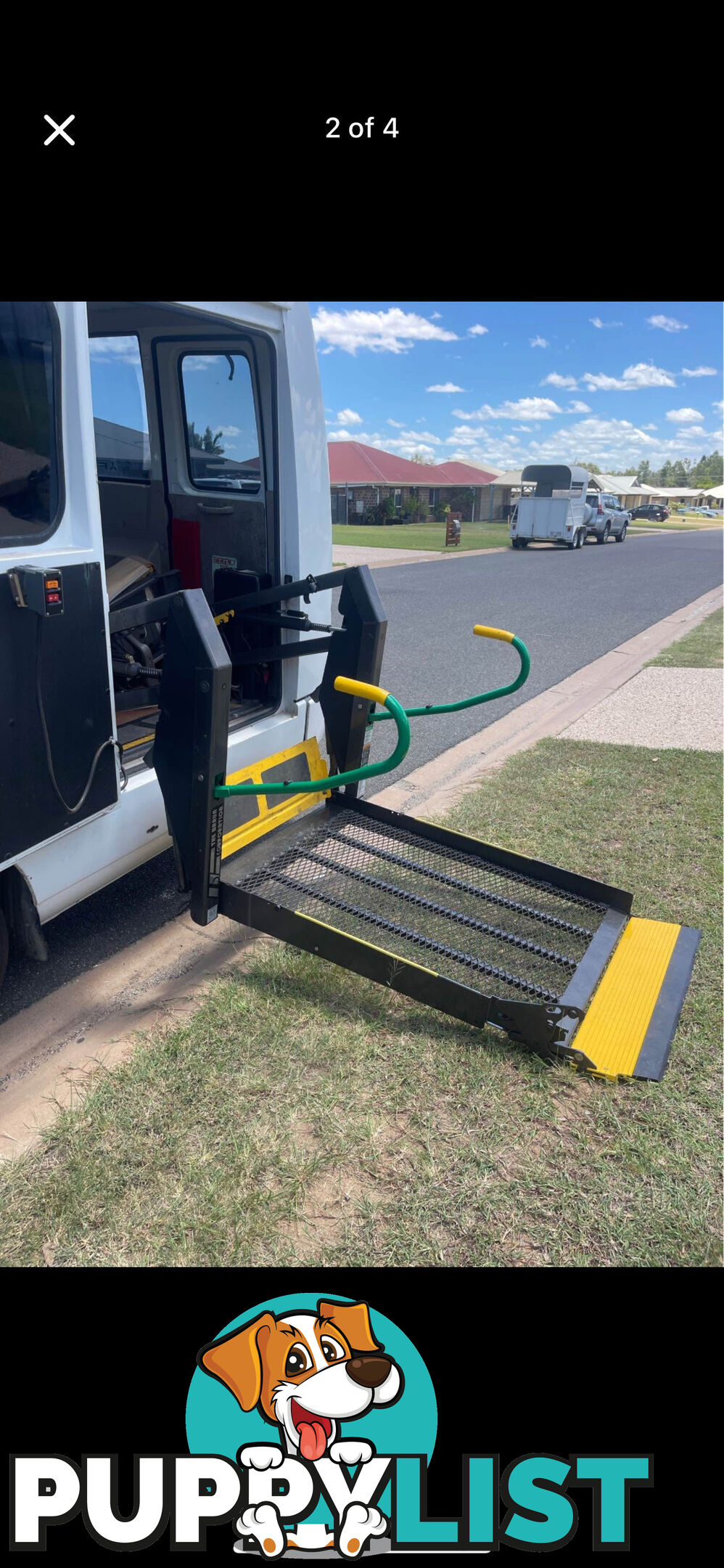 Wheelchair split platform lift hoist for van/bus