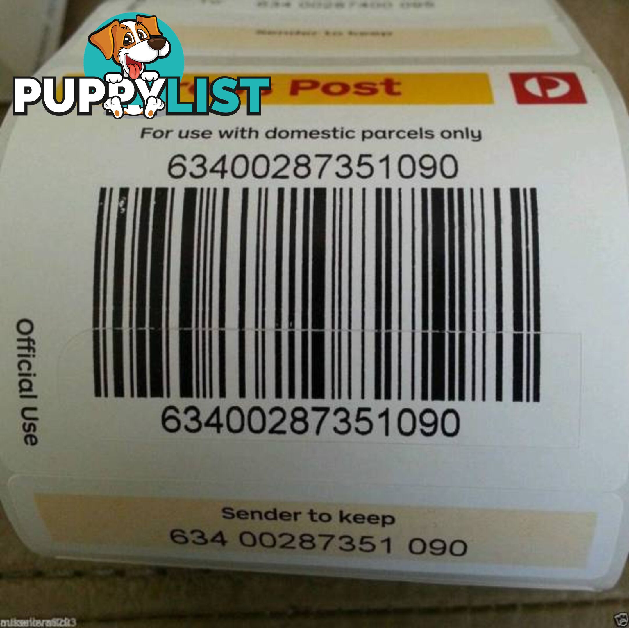 *50 Express post tracking labels. pickup 3168 or post FOR QUICK R