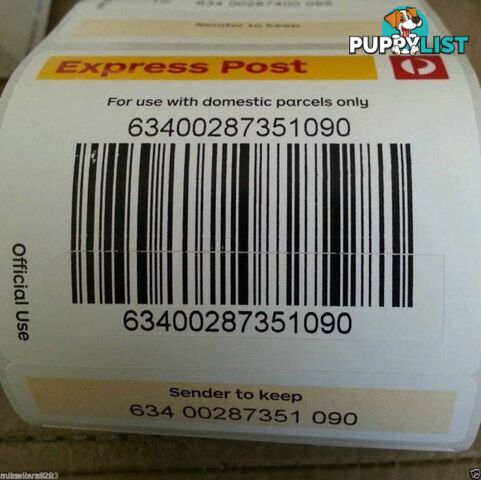 *50 Express post tracking labels. pickup 3168 or post FOR QUICK R