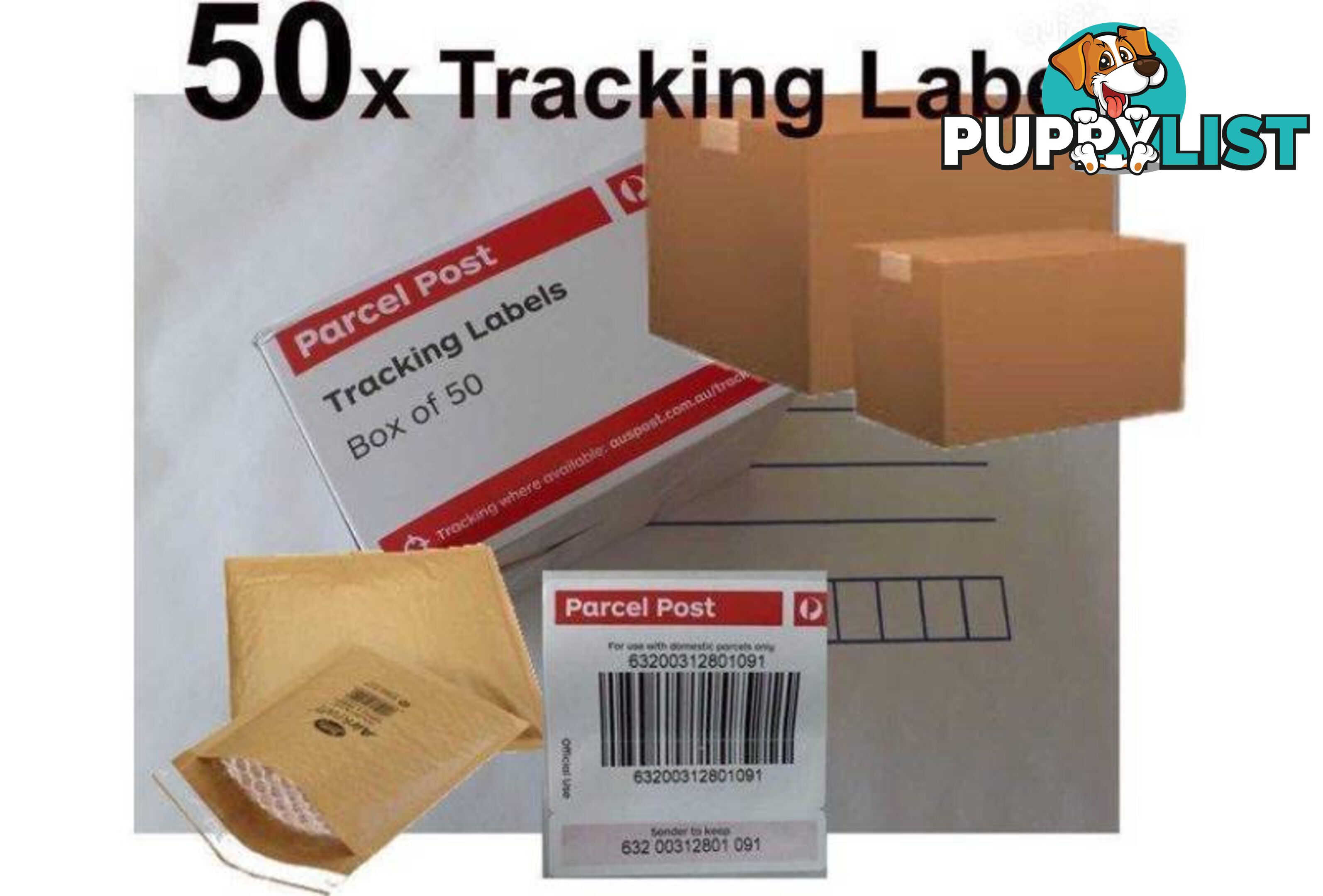 50 x AUSTRALIA POST TRACKING LABELS EBAY SALES POSTAGE