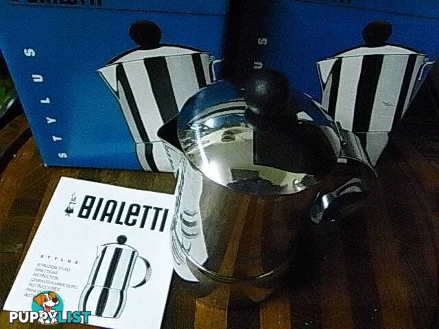 NEW BIALETTI ITALY 3TZ STAINLESS STEEL EXPRESSO 3 CUP MADE IN IT