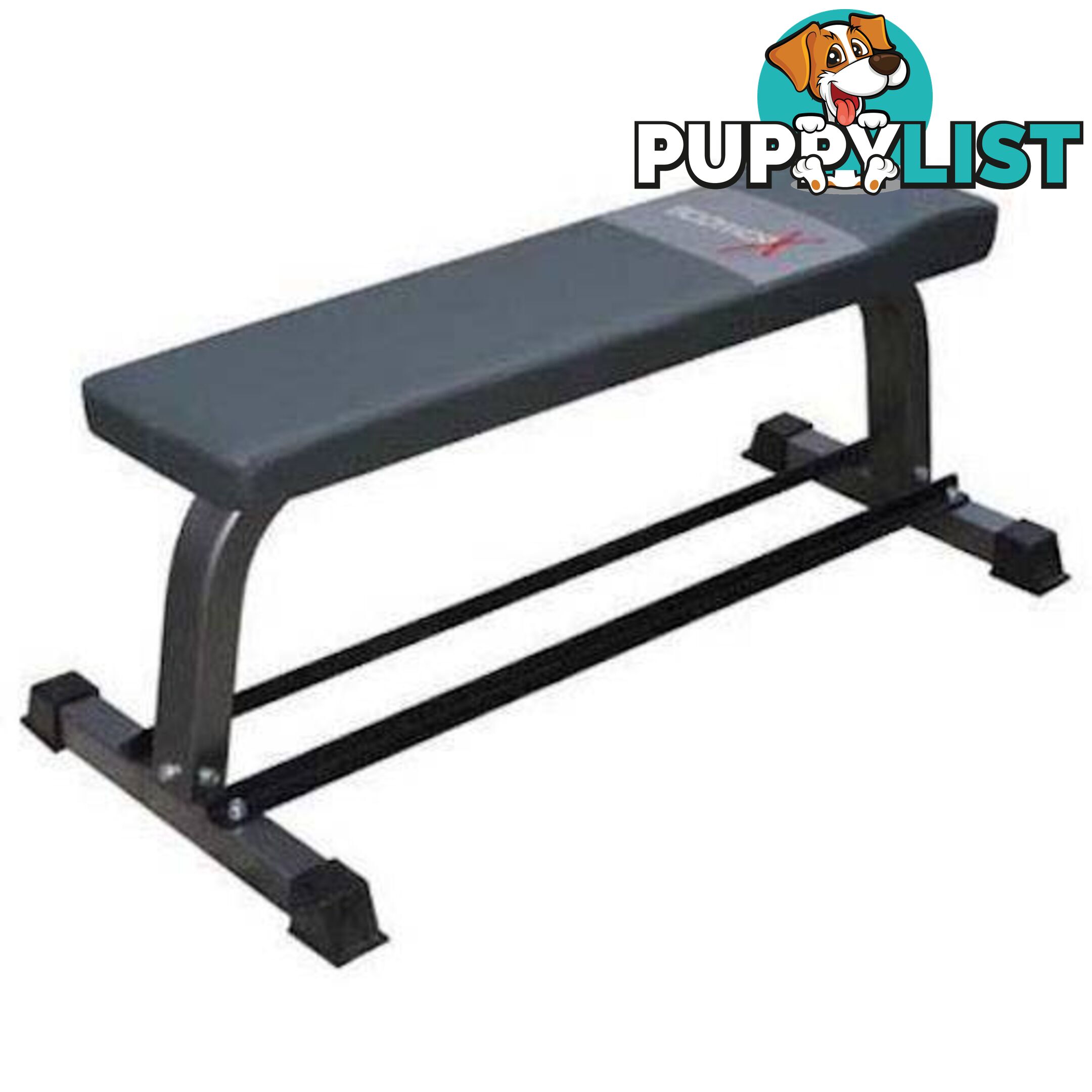 Bodyworx Flat Bench with Dumbbell Rack