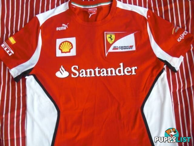 NEW SCUDERIA FERRARI F1 L/S PUMA SHIRT MENS SIZE LARGE