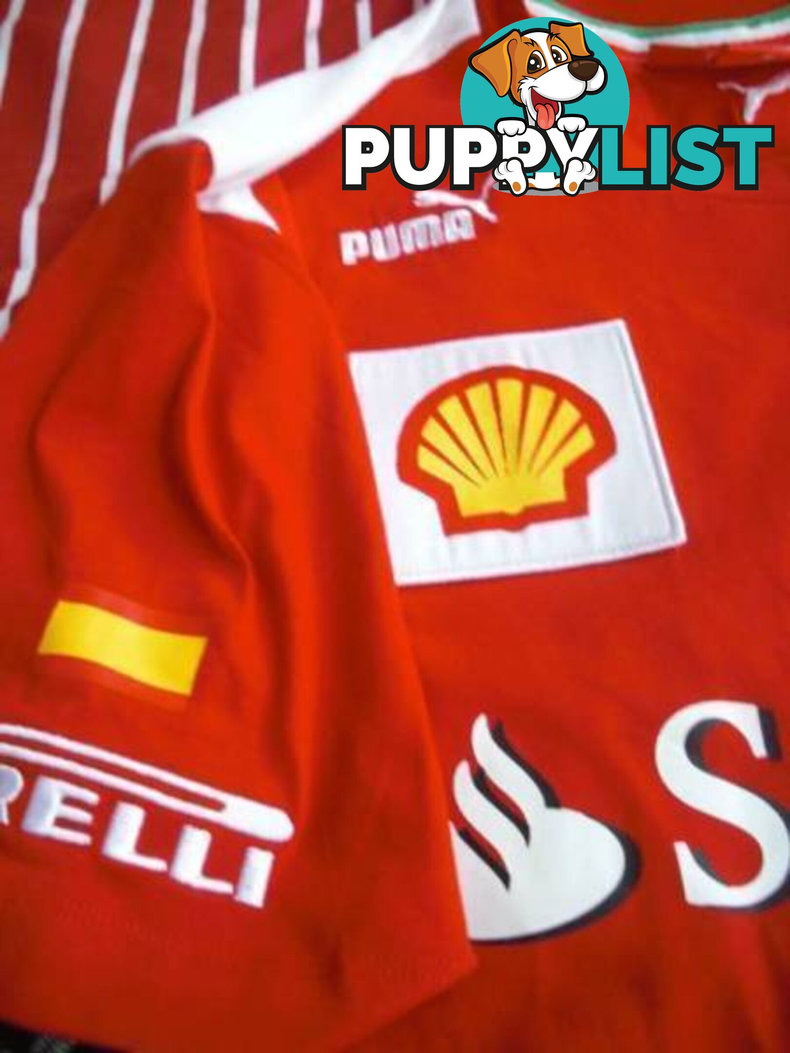 NEW SCUDERIA FERRARI F1 L/S PUMA SHIRT MENS SIZE LARGE