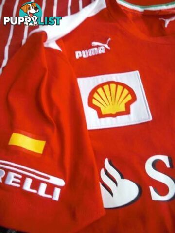 NEW SCUDERIA FERRARI F1 L/S PUMA SHIRT MENS SIZE LARGE