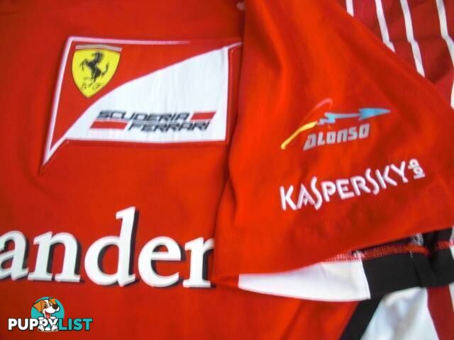 NEW SCUDERIA FERRARI F1 L/S PUMA SHIRT MENS SIZE LARGE