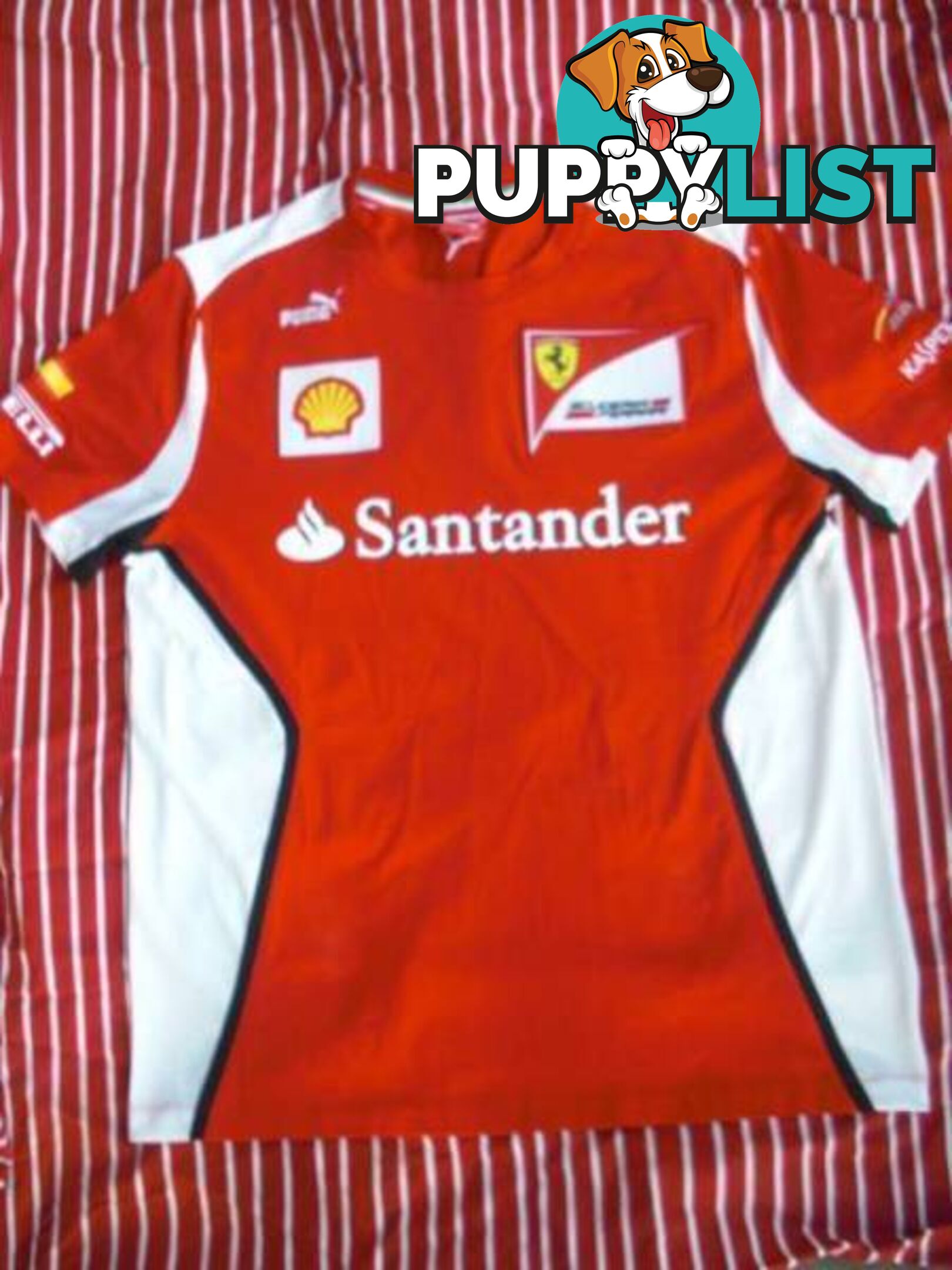 NEW SCUDERIA FERRARI F1 L/S PUMA SHIRT MENS SIZE LARGE