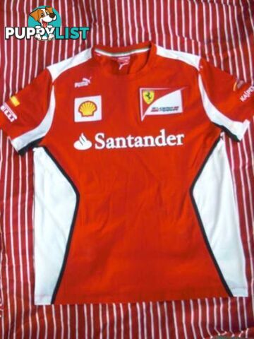 NEW SCUDERIA FERRARI F1 L/S PUMA SHIRT MENS SIZE LARGE