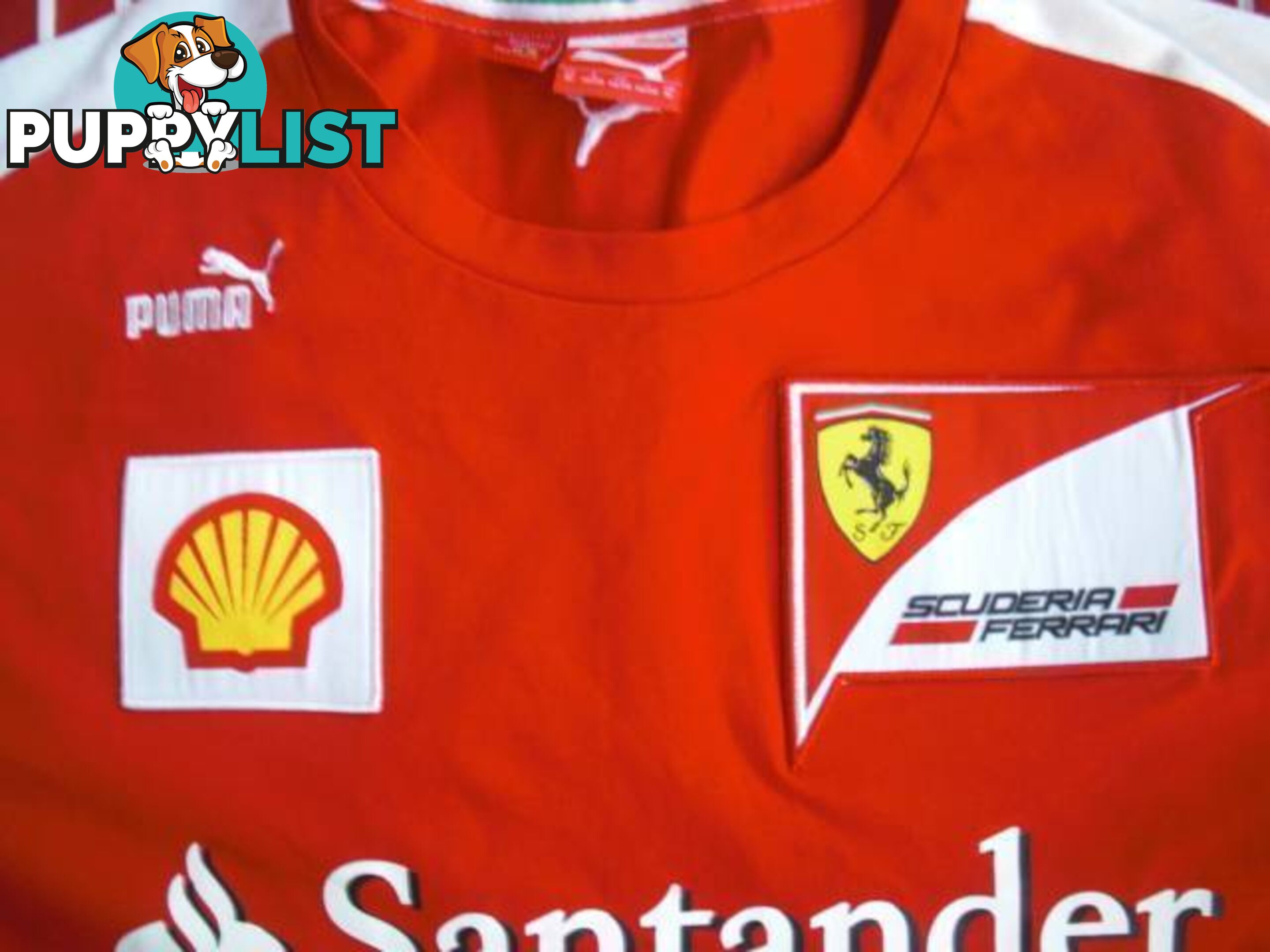 NEW SCUDERIA FERRARI F1 L/S PUMA SHIRT MENS SIZE LARGE