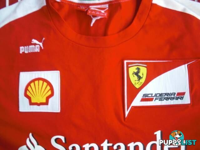 NEW SCUDERIA FERRARI F1 L/S PUMA SHIRT MENS SIZE LARGE