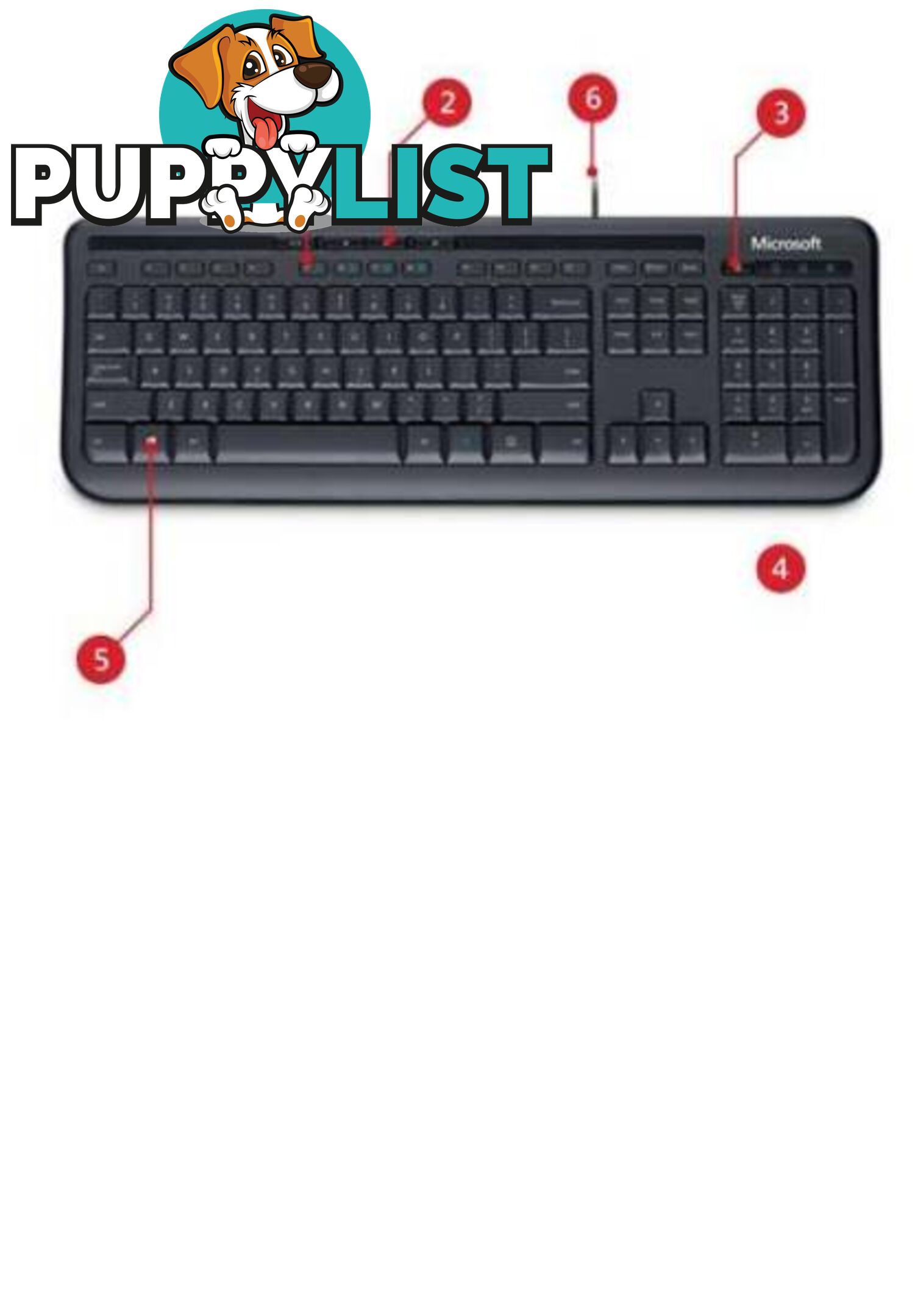 Microsoft 600 Wired Keyboard and Mouse Combo for Desktop Laptop O