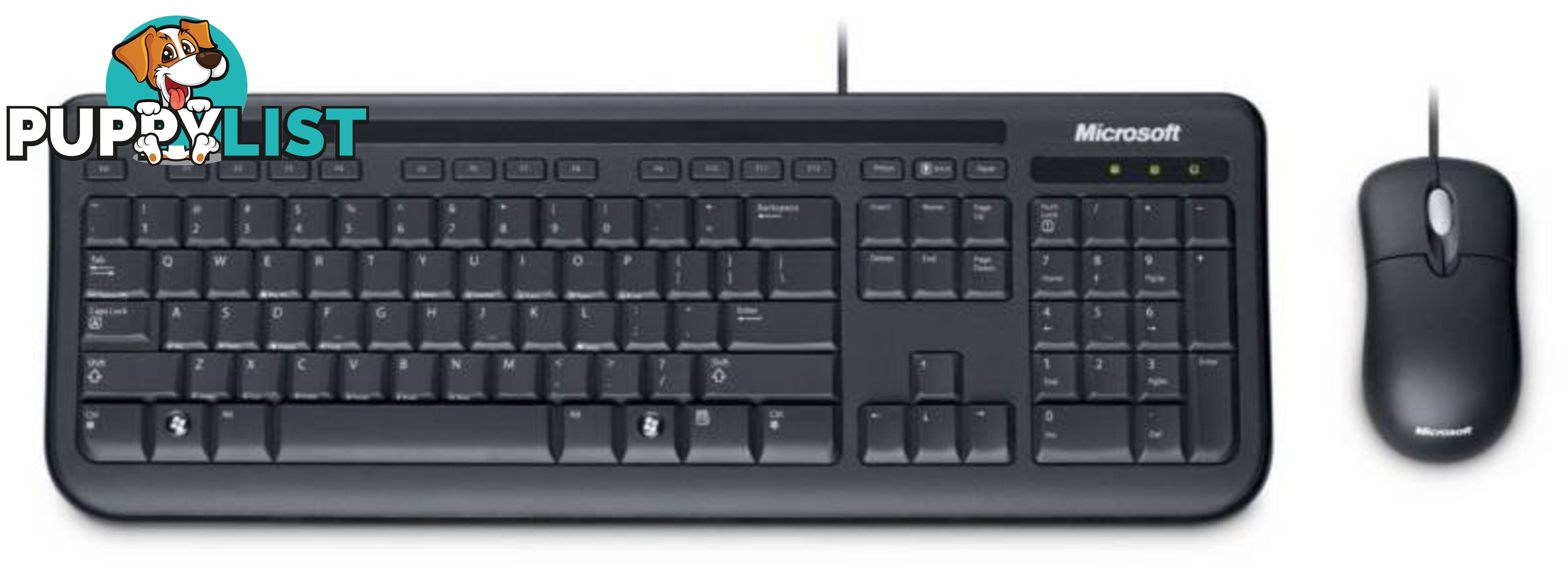 Microsoft 600 Wired Keyboard and Mouse Combo for Desktop Laptop O