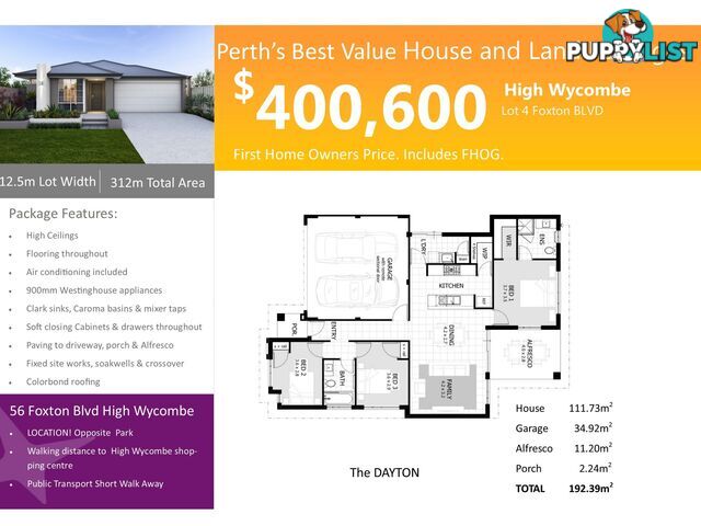 Lot 56 Foxton Boulevard HIGH WYCOMBE WA 6057