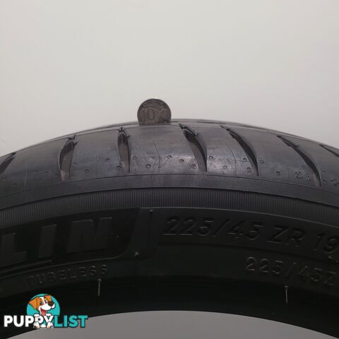 4x Michelin Pilot Sport Tyres 225/45ZR19 – Excellent Tread