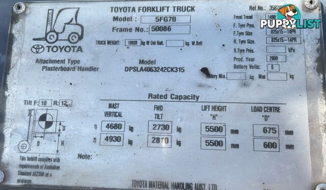 Used Toyota 7.0TON Forklift For Sale