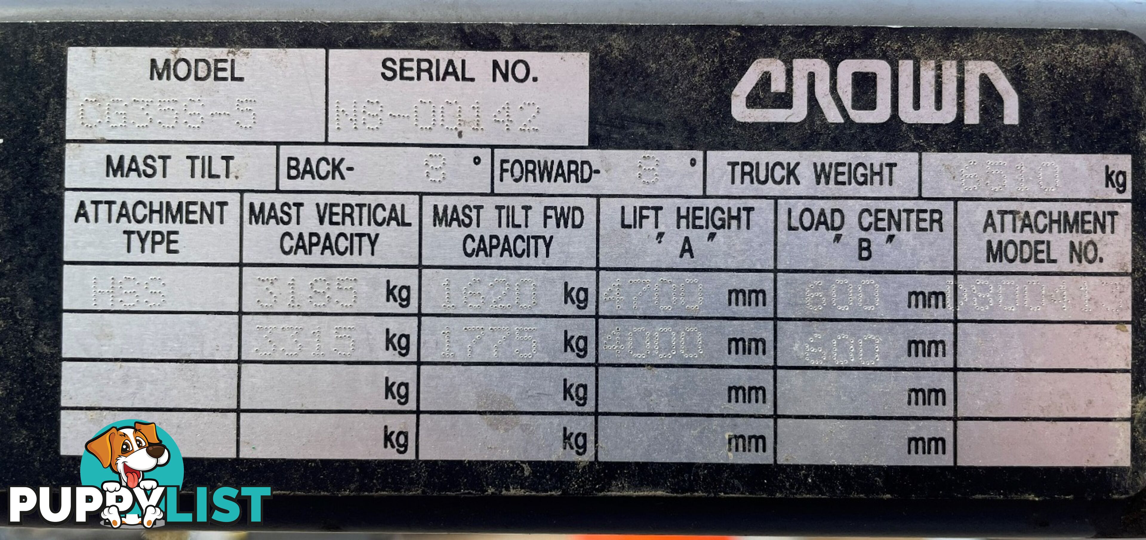 Used Crown 3.5TON Forklift For Sale