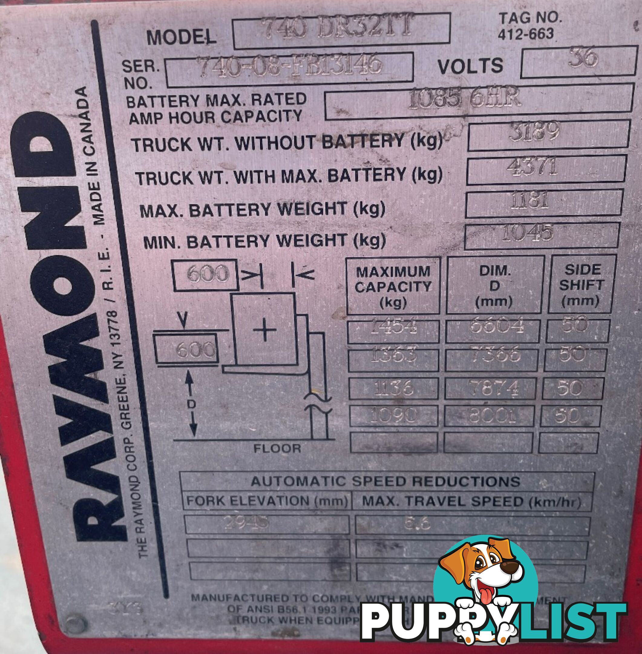 Used Raymond BT Reach Truck For Sale