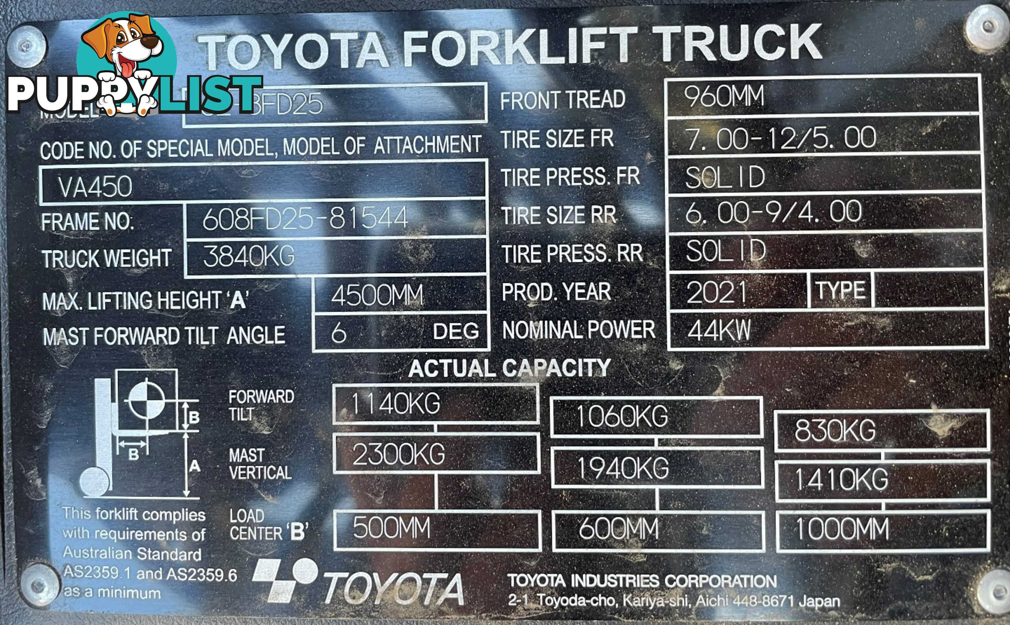 New Toyota 2.5TON Forklift For Sale