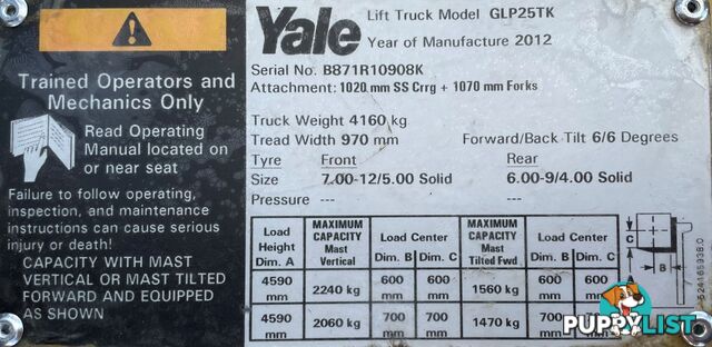 Used Yale 2.5TON Forklift For Sale