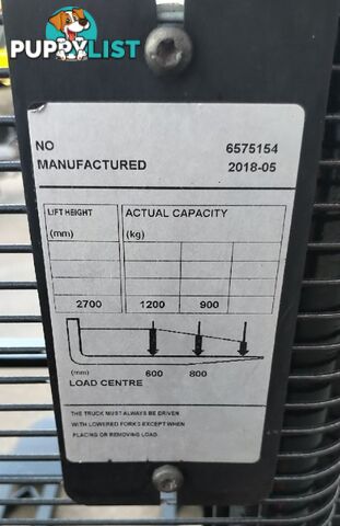 Used Toyota 1.2TON Electric Walkie Stacker