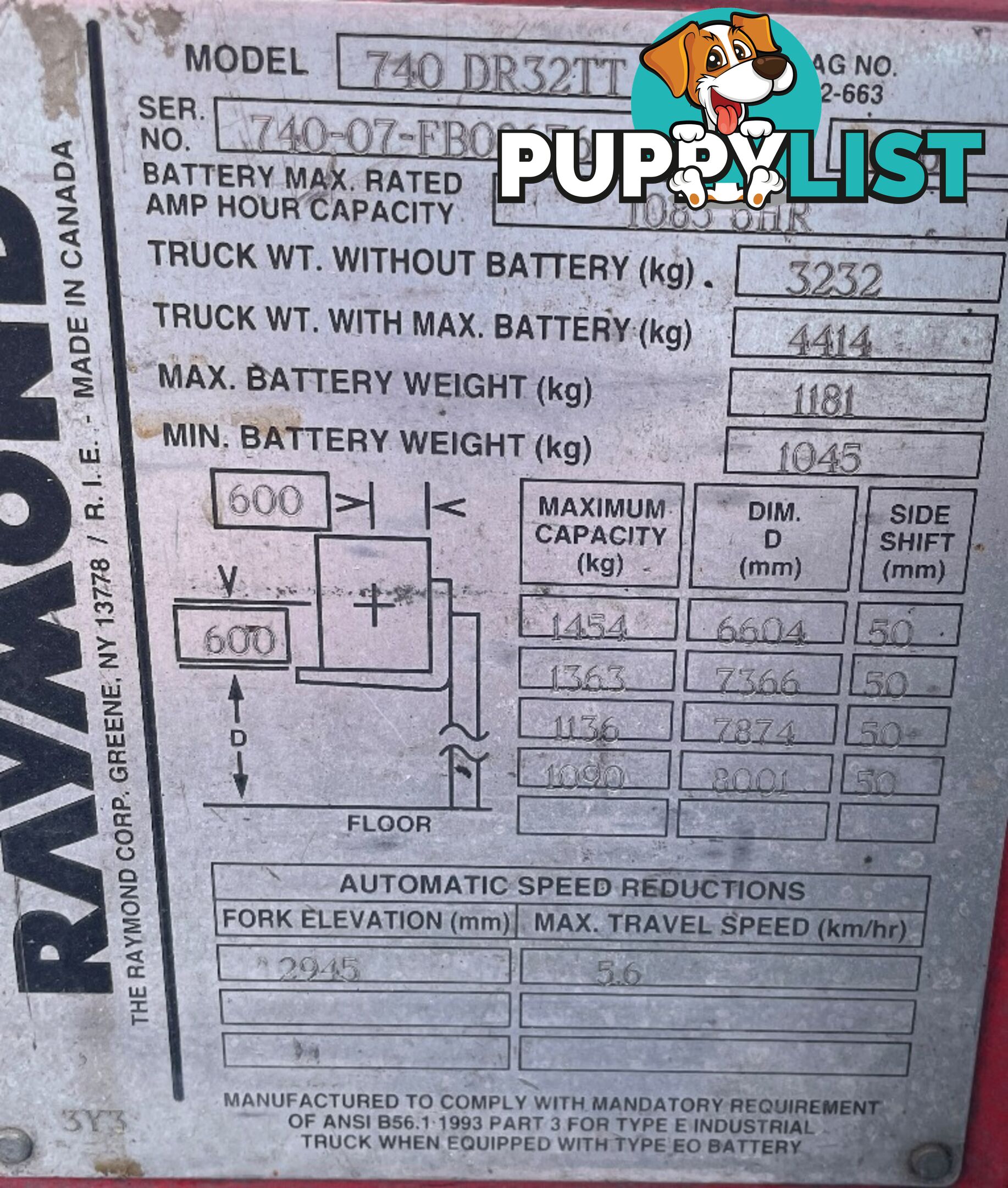 Used Raymond BT Reach Truck For Sale