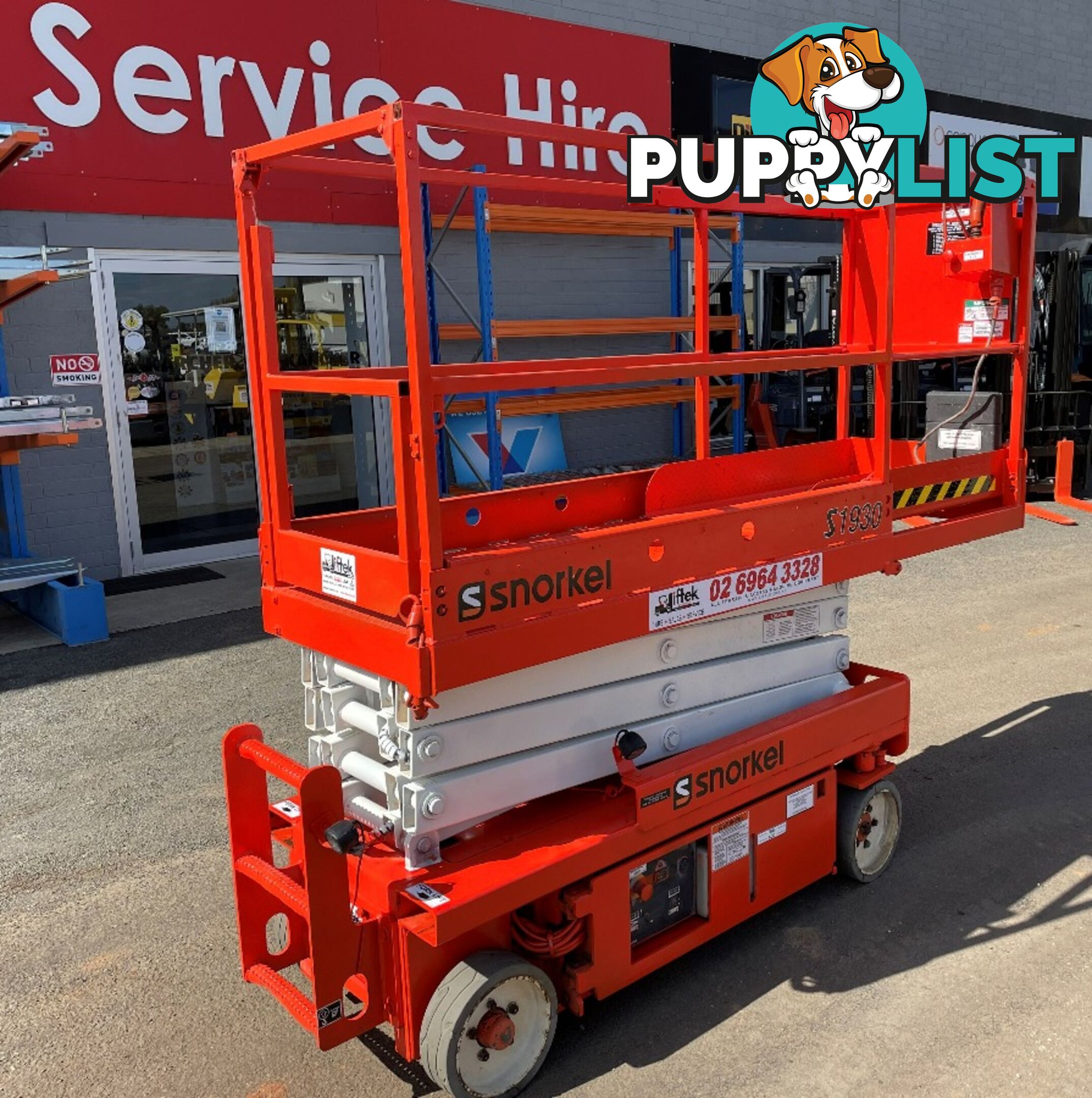 SNORKEL S1930 SCISSOR LIFT AND TRAILER PACKAGE