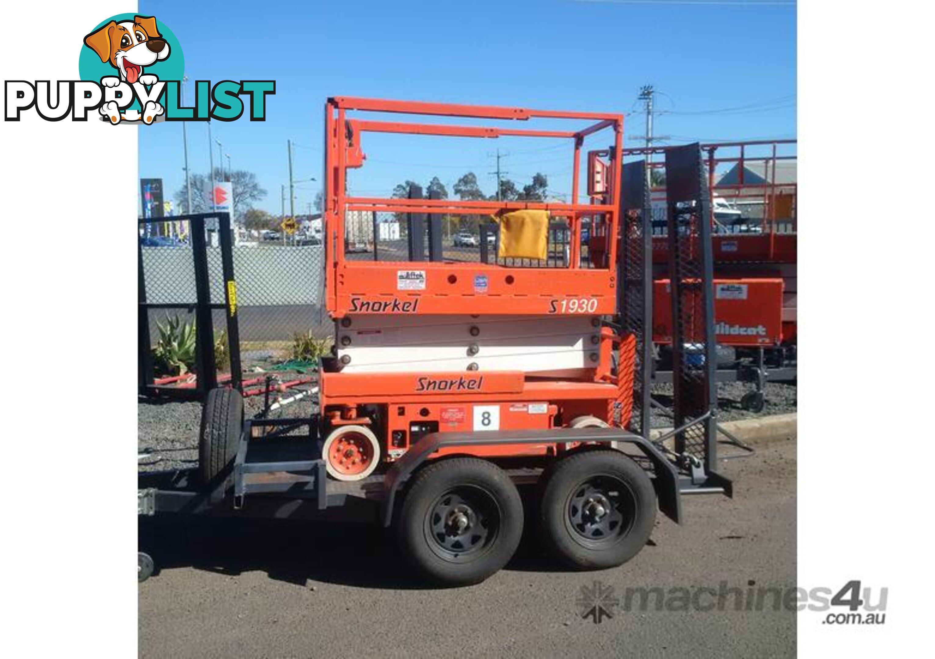 SNORKEL S1930 SCISSOR LIFT AND TRAILER PACKAGE