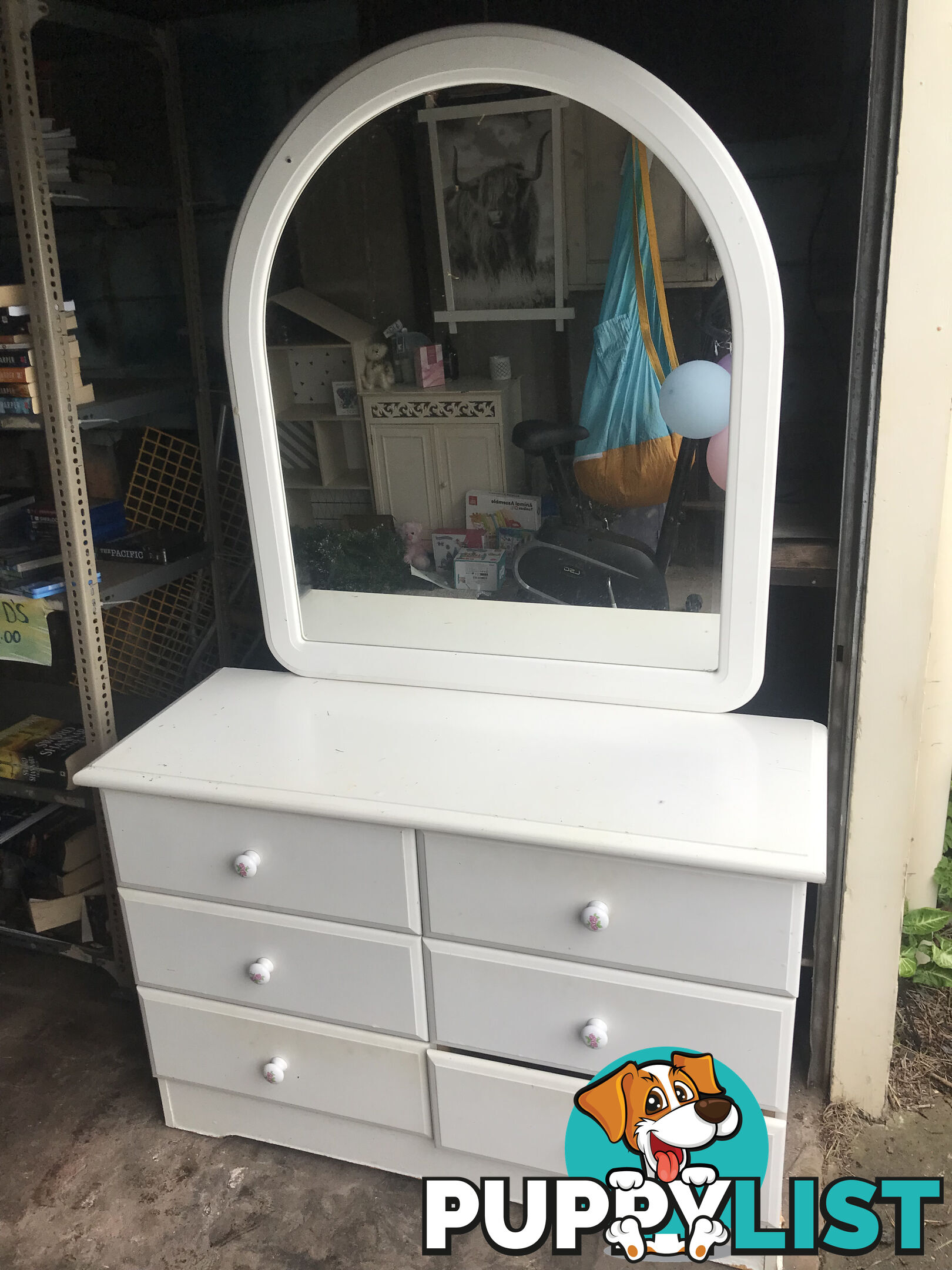 Dresser with mirror