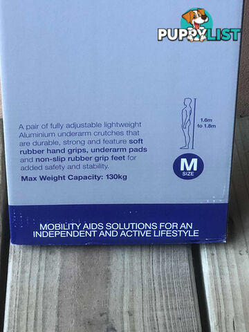 CRUTCHES (new) - Wagner, Aluminium, Under Arm, Size M