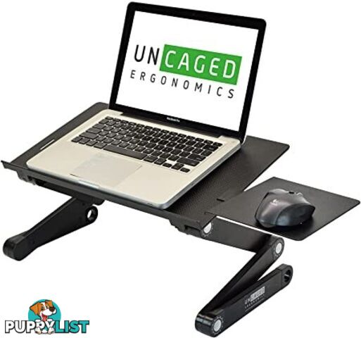 UNCAGED ERGONOMICS Best Adjustable Laptop Cooling Stand & Lap Desk. NB: Mis