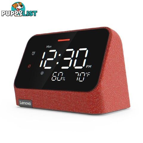 Lenovo Smart Clock Essential with Alexa - Clay Red