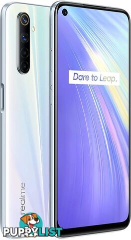 REALME 6 Smartphone, 128GB Storage, 8GB RAM, Comet White, RMX2001. NB: Miss