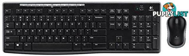 LOGITECH Wireless Keyboard and Mouse Combo, Model MK270R. NB: Missing Mouse