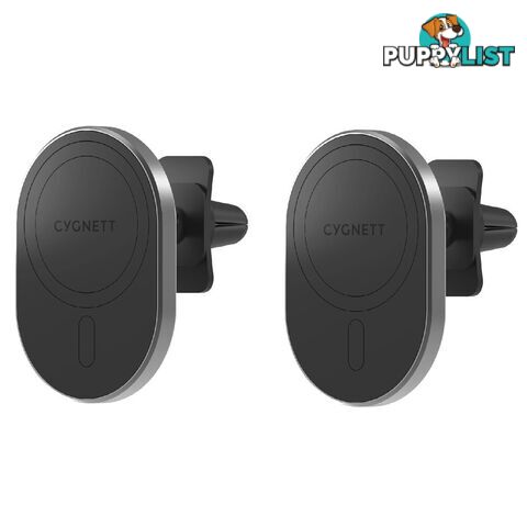 CYGNETT 2pk Twin MagHold Magnetic Car Phone Holder. N.B. Damaged packaging.