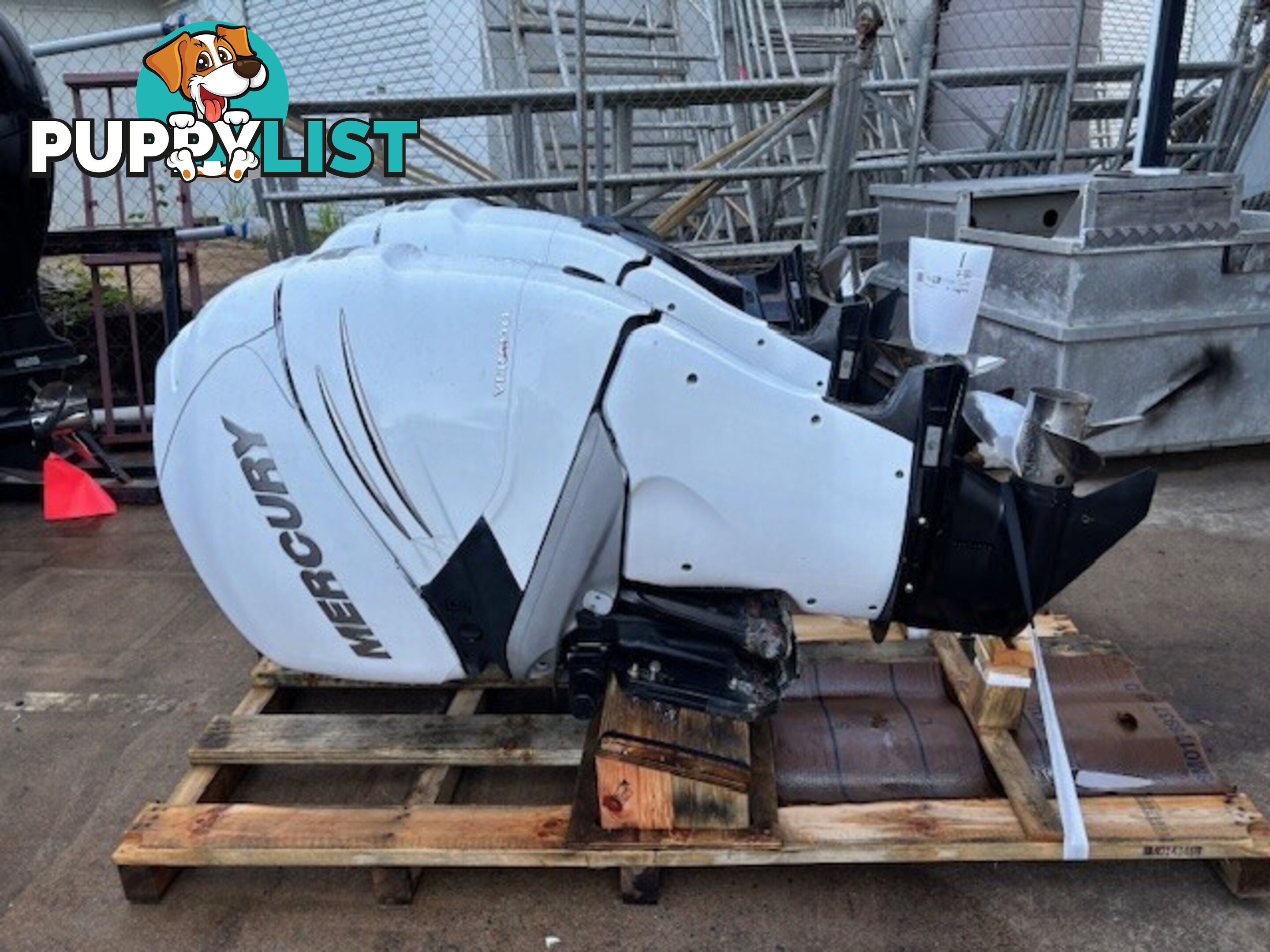 2 x Mercury 225 HP L6 Verado Outboards complete with all rigging and steering