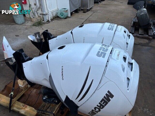 2 x Mercury 225 HP L6 Verado Outboards complete with all rigging and steering