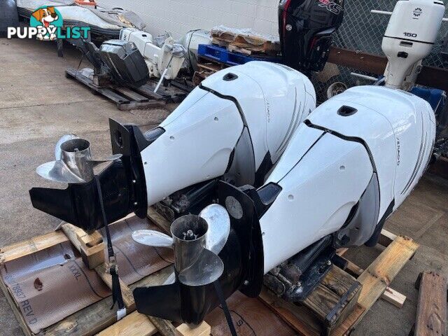 2 x Mercury 225 HP L6 Verado Outboards complete with all rigging and steering