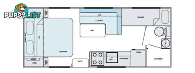 Coastline 18.6ft Family (Island Bed)