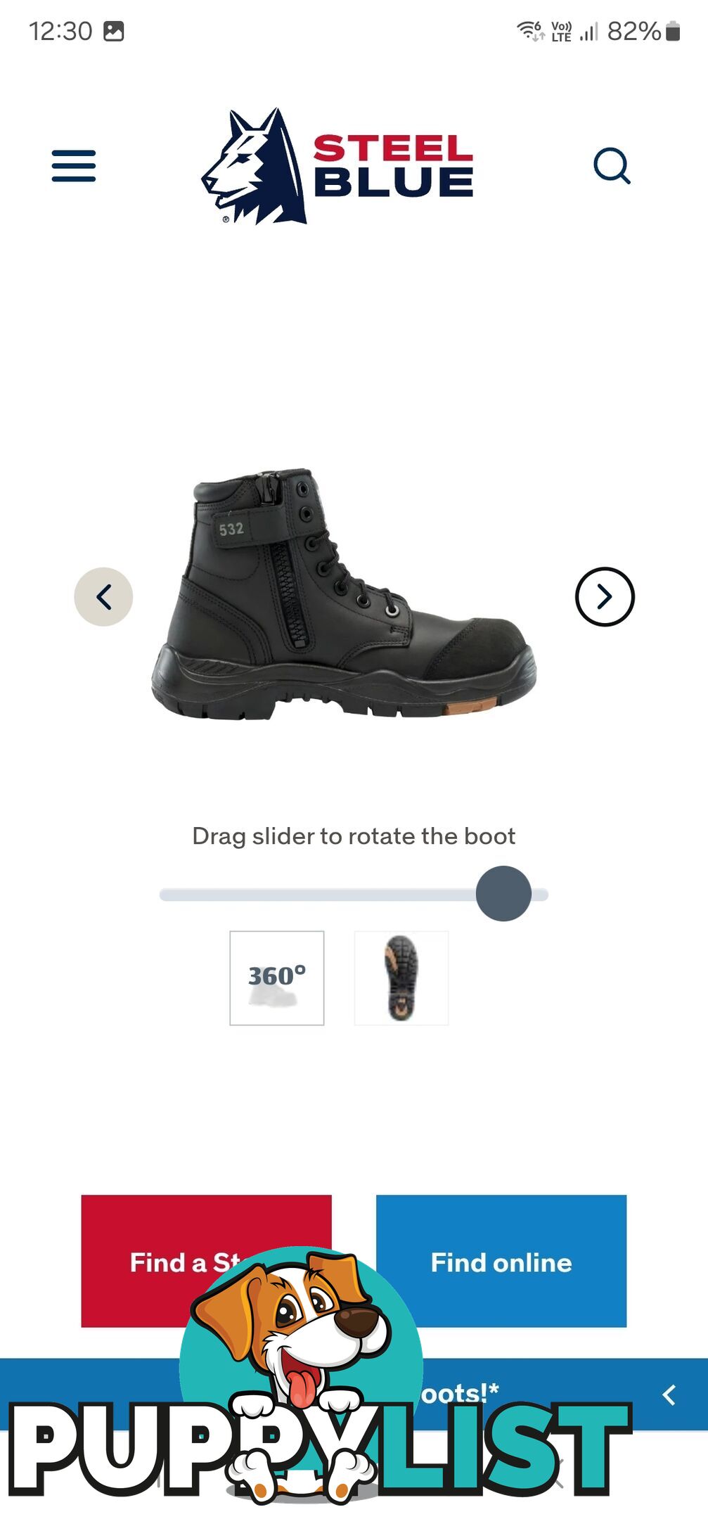 Brand New Steel Blue Work Boots