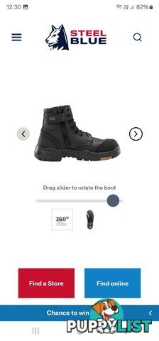 Brand New Steel Blue Work Boots
