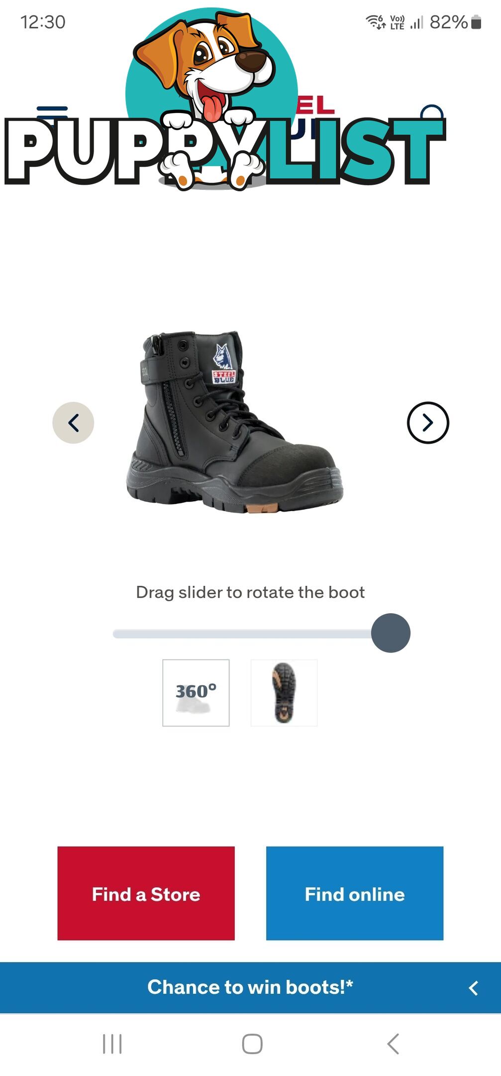 Brand New Steel Blue Work Boots
