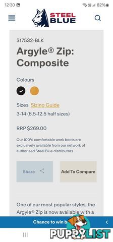 Brand New Steel Blue Work Boots