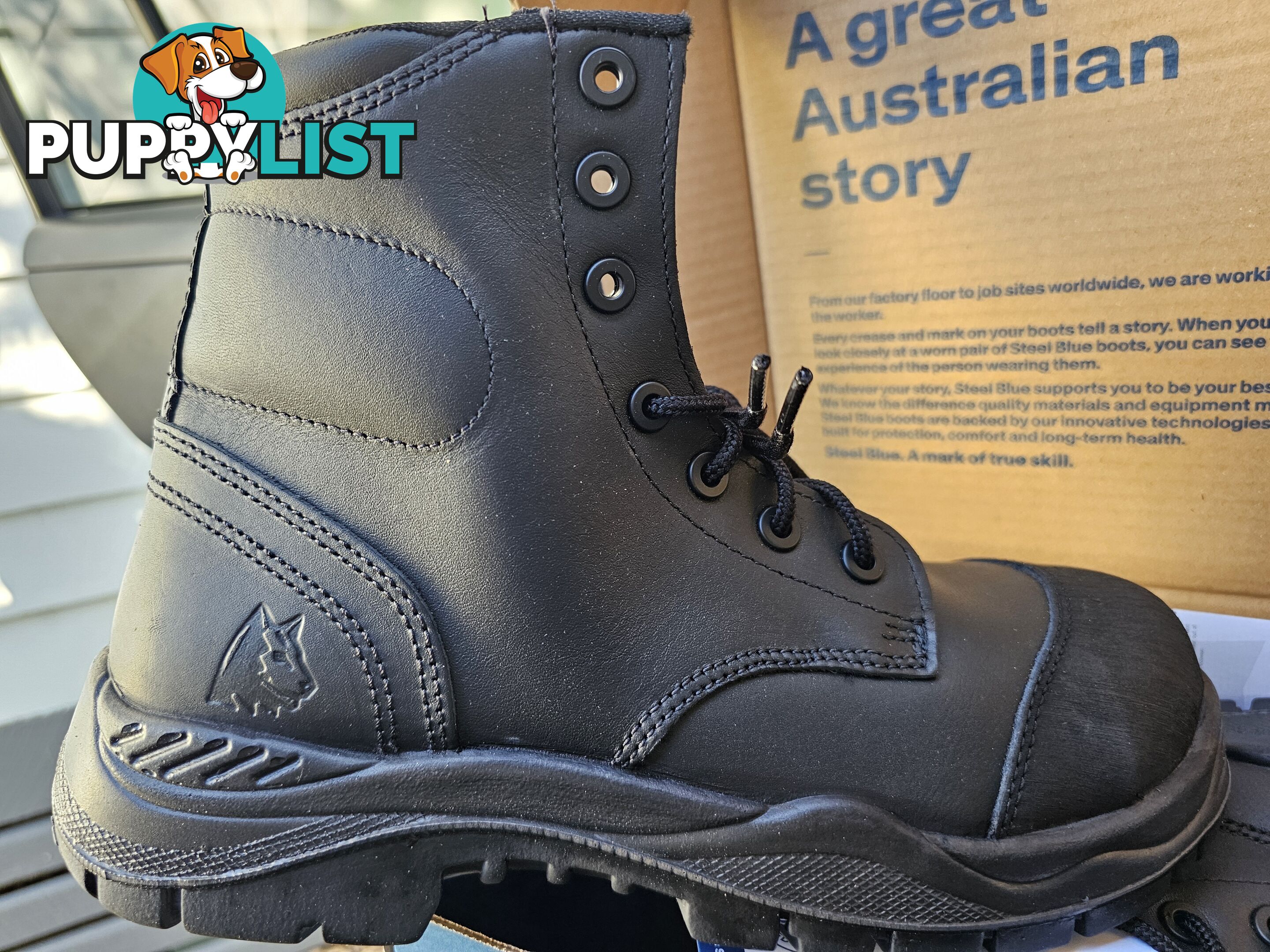 Brand New Steel Blue Work Boots