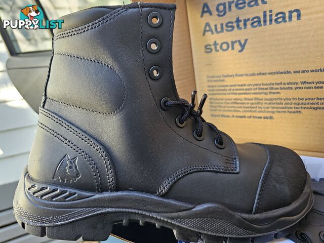 Brand New Steel Blue Work Boots