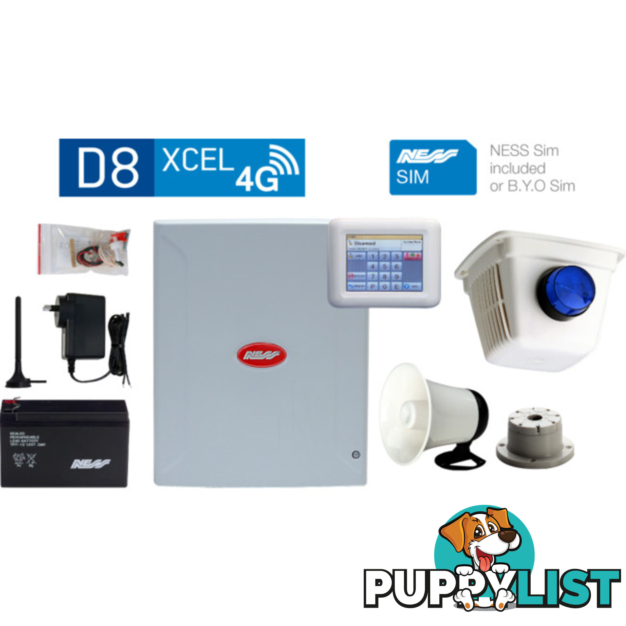 K-9312 D8XCEL4G NAVIGATOR & SIREN KIT UNLOCKED SIM INCLUDED