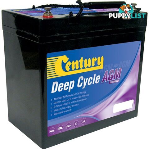 C12-55DA 12V 55AH ABSORBED GLASS MAT AGM DEEP CYCLE BATTERY CENTURY