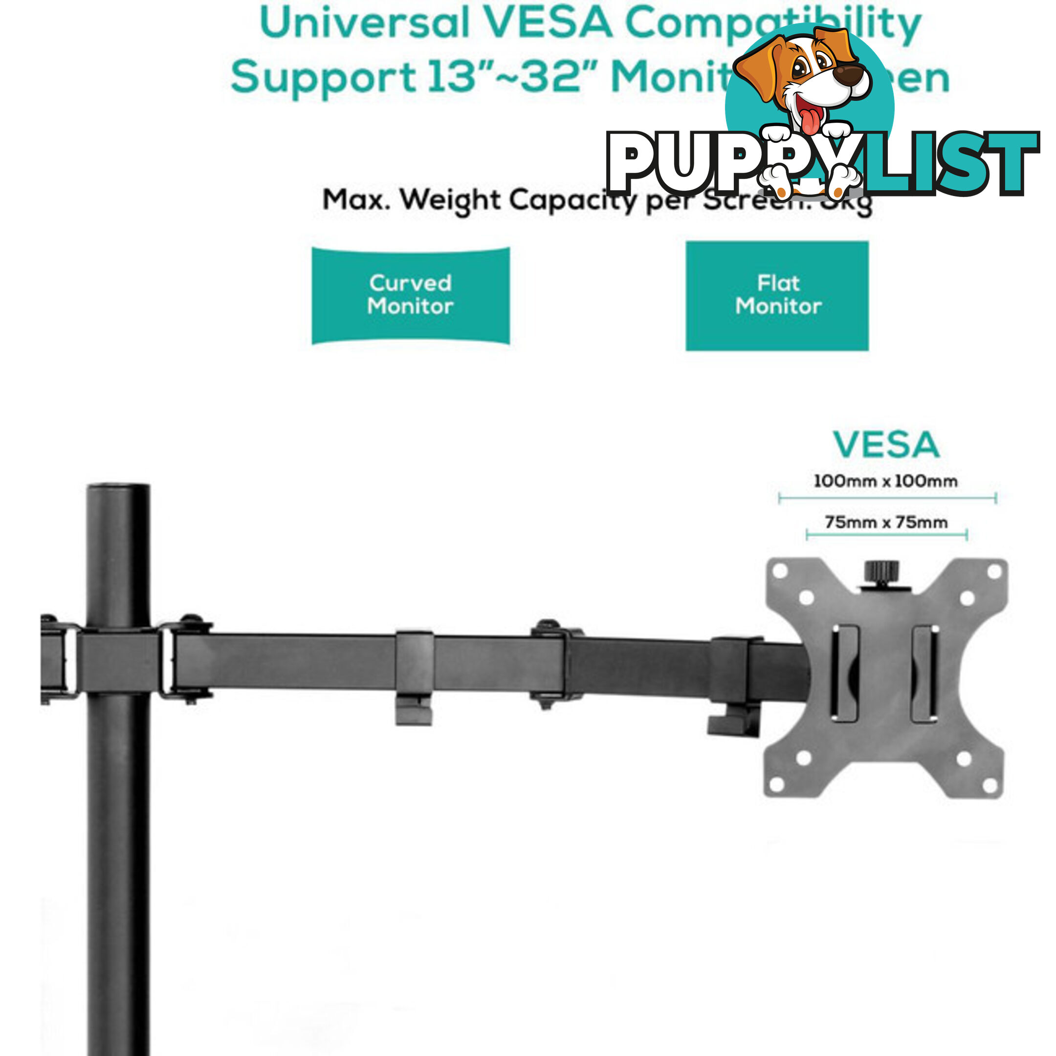 DC01K ACTIVIVA DUAL MONITOR ARM DOUBLE JOINT