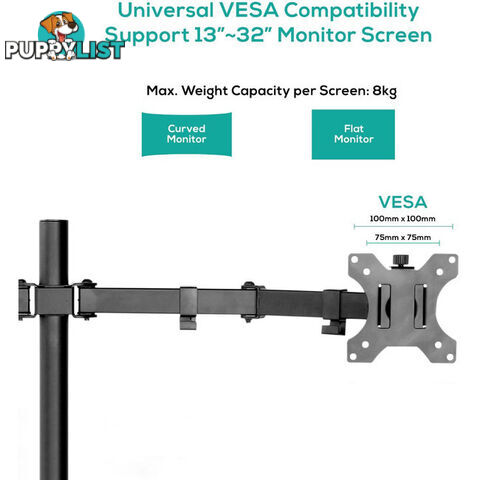 DC01K ACTIVIVA DUAL MONITOR ARM DOUBLE JOINT